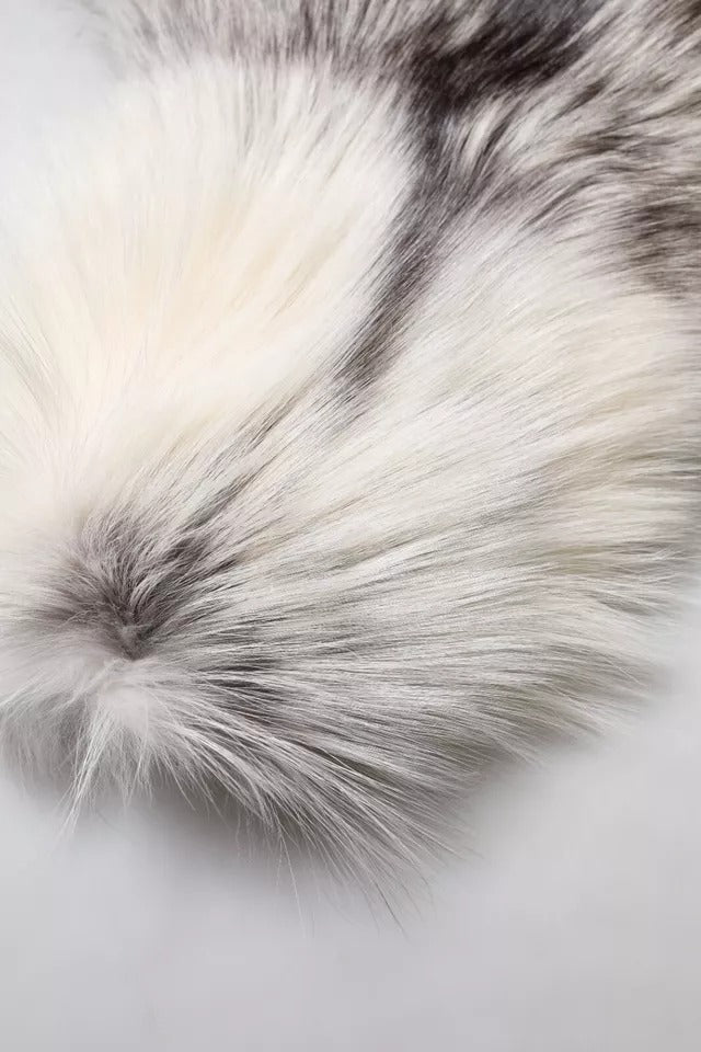 Dolce &amp; Gabbana Witte Vossenbont Nekwarmer Winter Sjaal