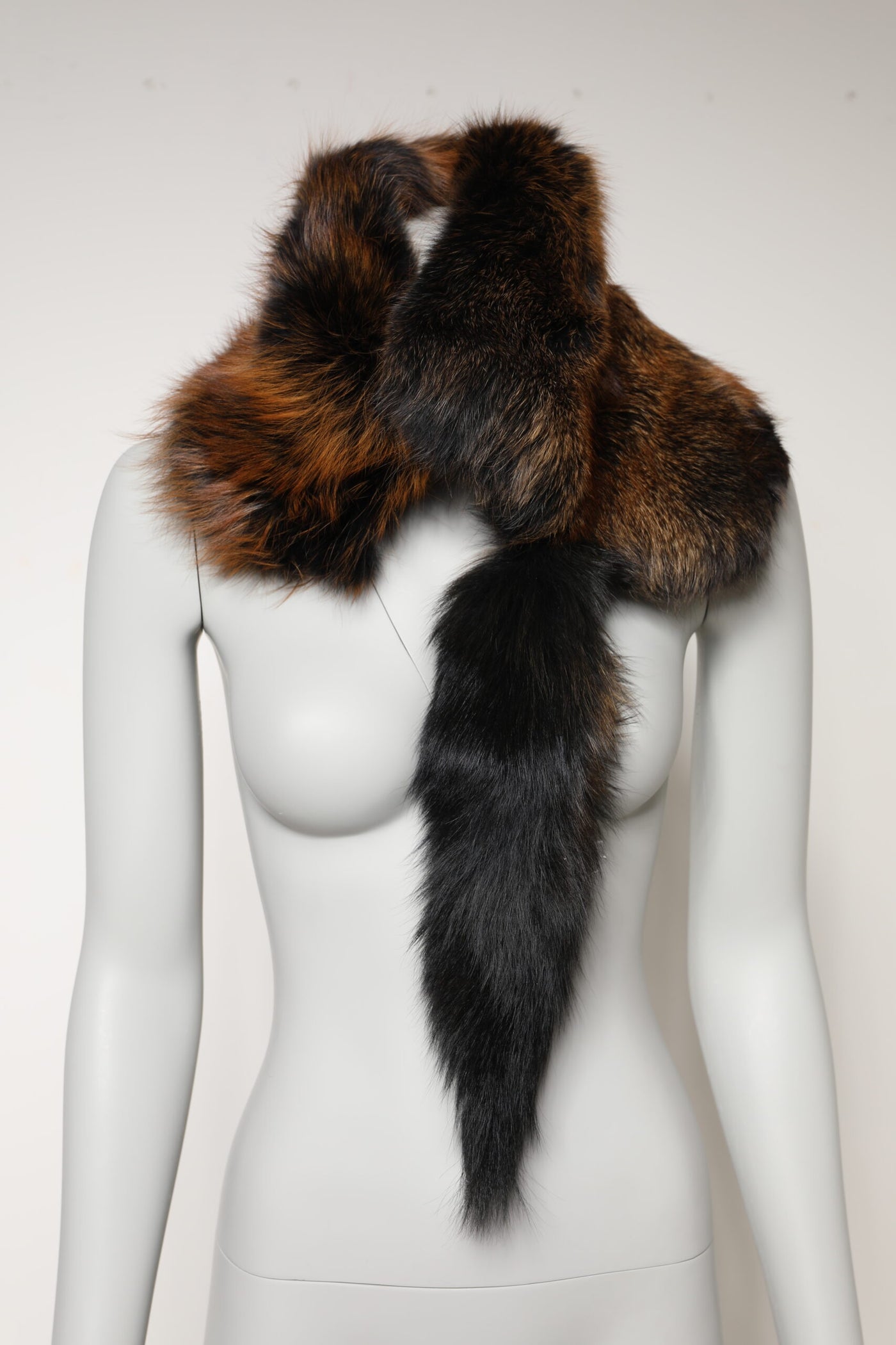 Dolce &amp; Gabbana Bruine Rode Vossenbont Nekwarmer Winter Sjaal