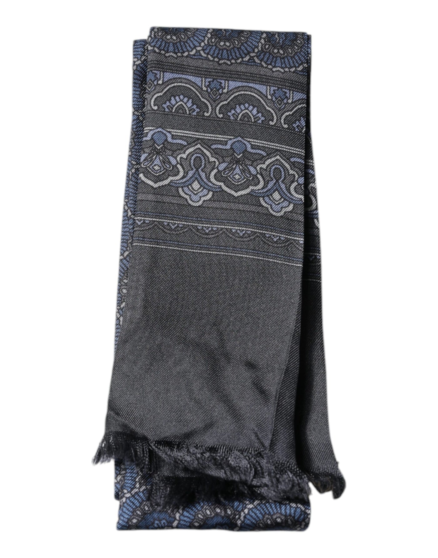 Dolce &amp; Gabbana donkerblauwe fantasie zijden halsdoek