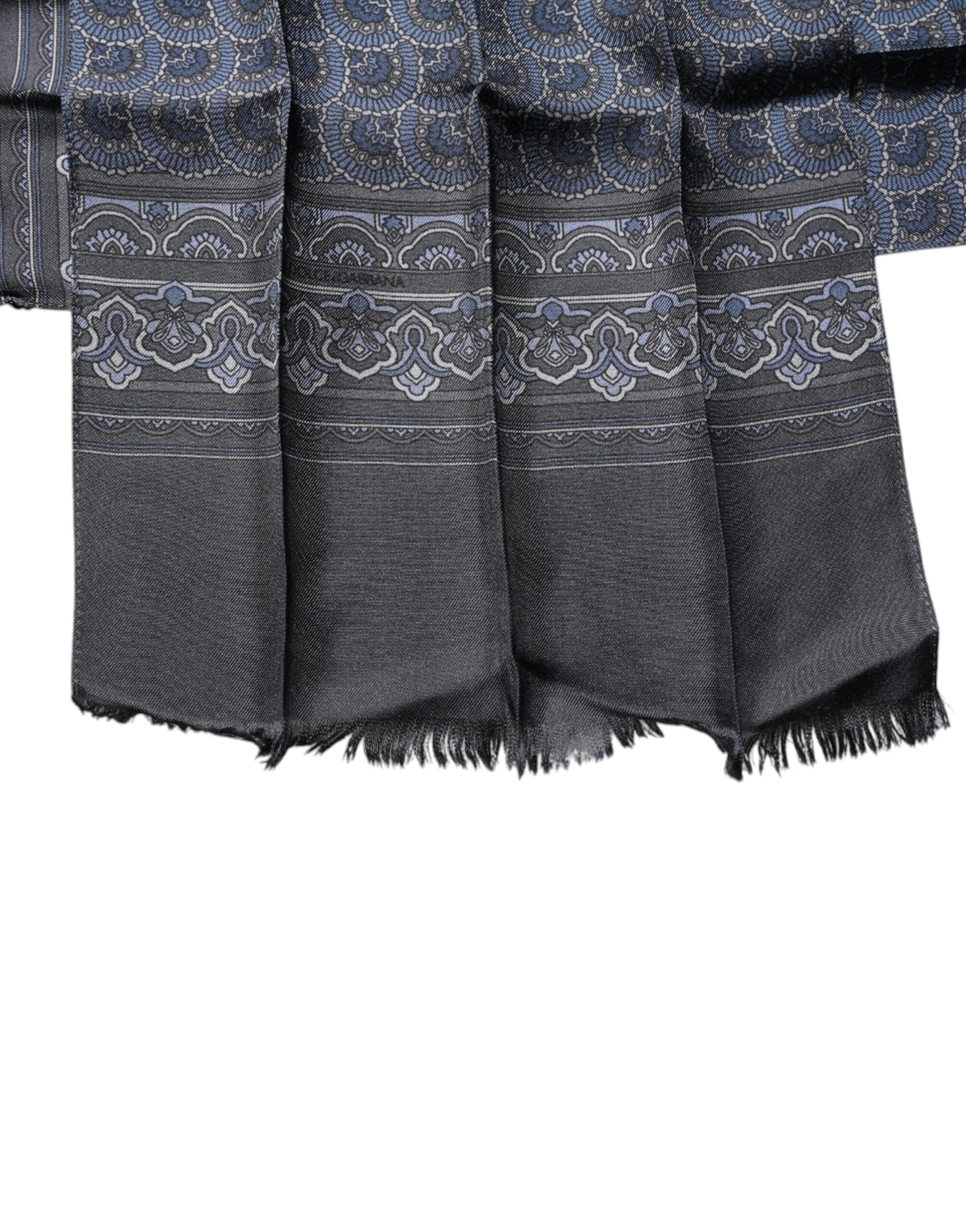 Dolce &amp; Gabbana donkerblauwe fantasie zijden halsdoek