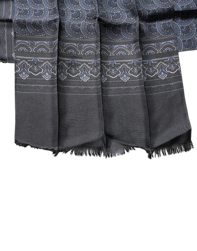 Dolce &amp; Gabbana donkerblauwe fantasie zijden halsdoek