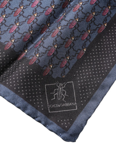 Dolce &amp; Gabbana Donkerblauwe Kever Vierkante Zakdoek Sjaal