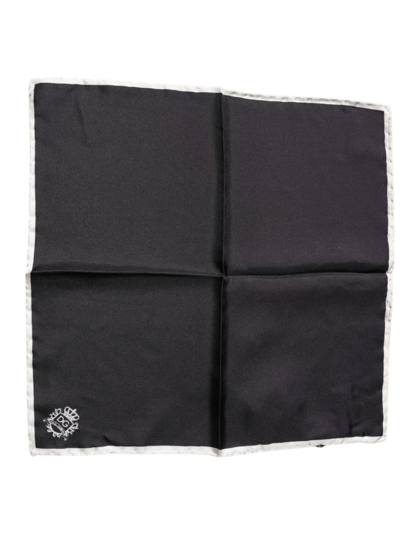 Dolce &amp; Gabbana Black Crown Logo vierkante zakdoek sjaal
