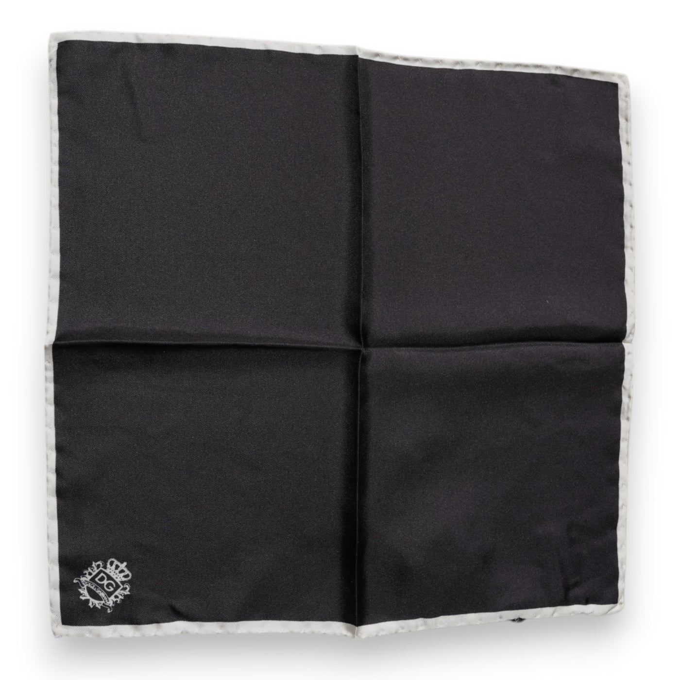 Dolce &amp; Gabbana Black Crown Logo vierkante zakdoek sjaal