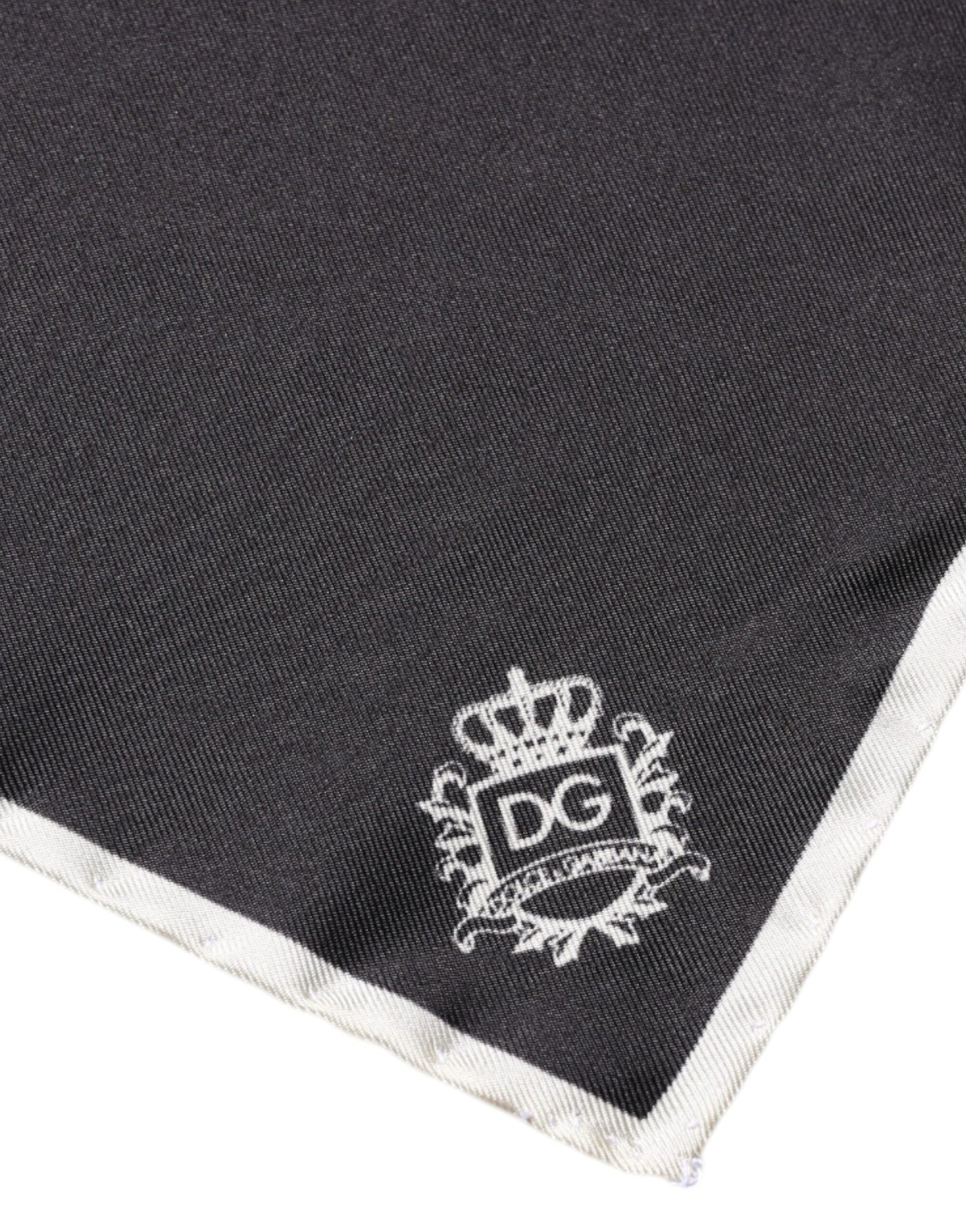Dolce &amp; Gabbana Black Crown Logo vierkante zakdoek sjaal