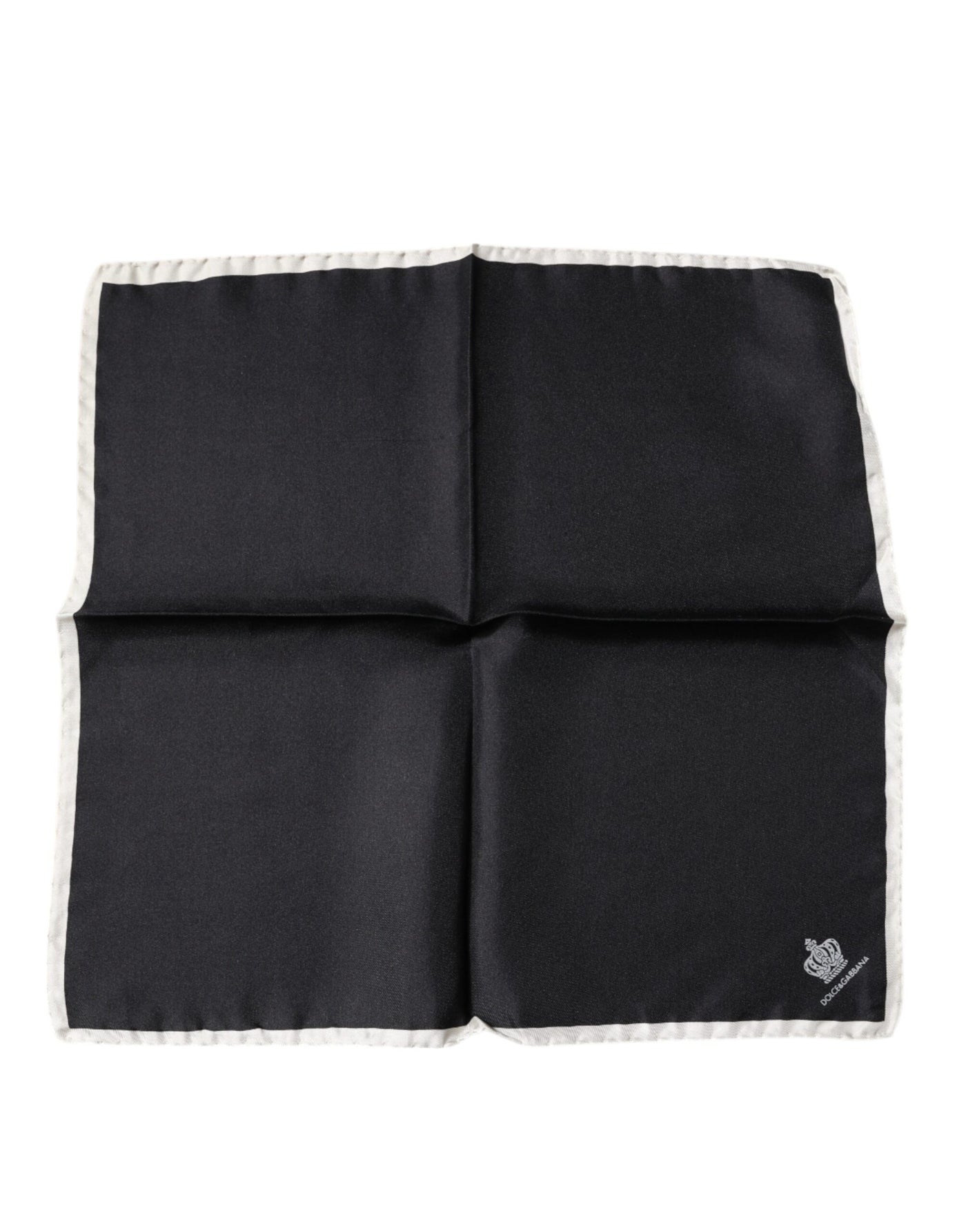 Dolce &amp; Gabbana Black Crown Logo vierkante zakdoek sjaal