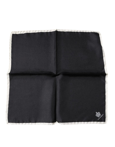 Dolce &amp; Gabbana Black Crown Logo vierkante zakdoek sjaal