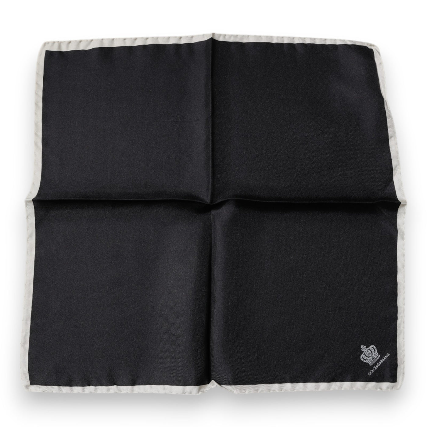 Dolce &amp; Gabbana Black Crown Logo vierkante zakdoek sjaal
