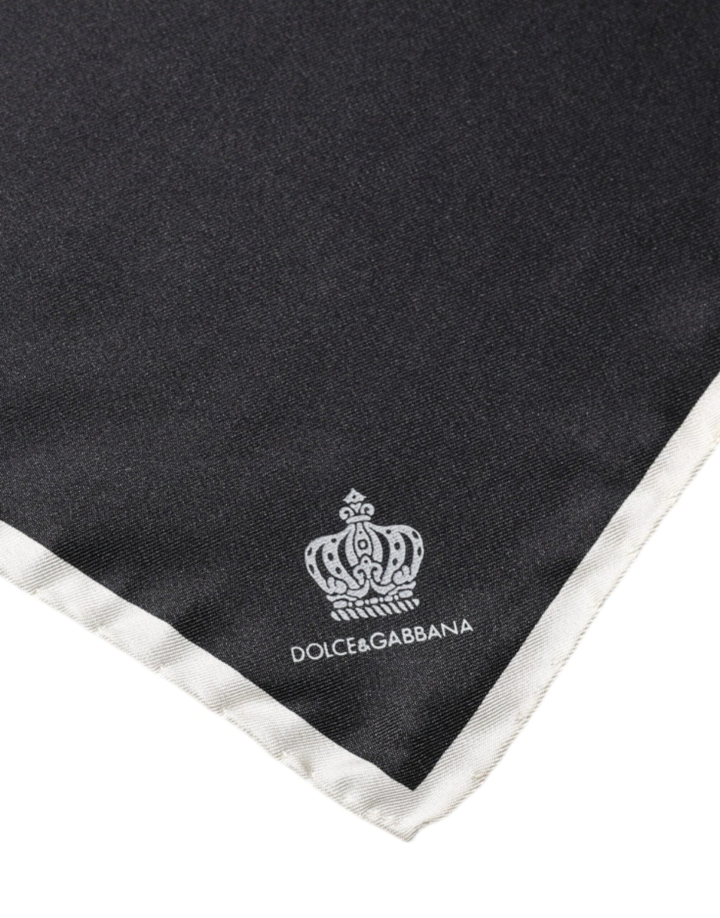 Dolce &amp; Gabbana Black Crown Logo vierkante zakdoek sjaal
