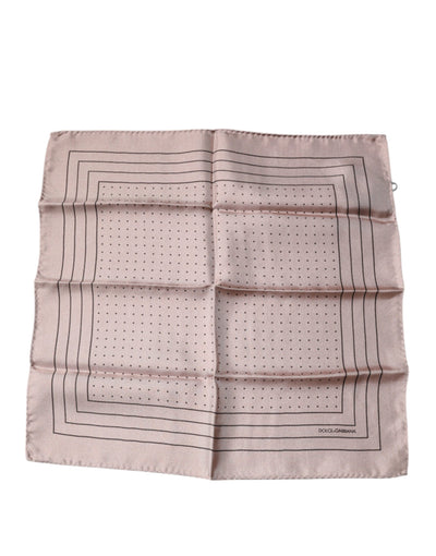 Dolce &amp; Gabbana roze stippen vierkante zakdoek sjaal
