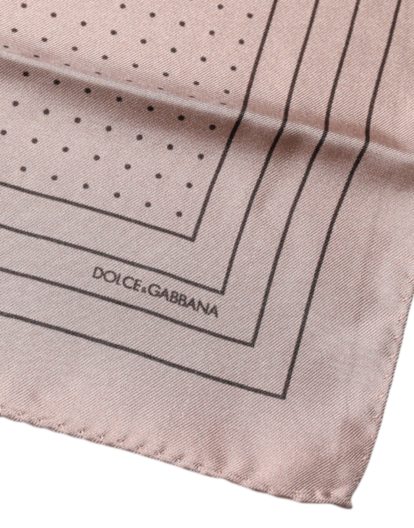 Dolce &amp; Gabbana roze stippen vierkante zakdoek sjaal