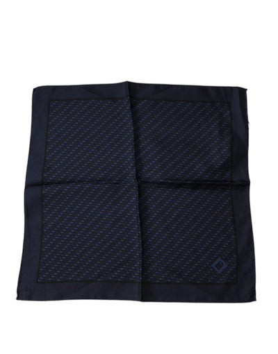 Dolce &amp; Gabbana donkerblauwe fantasie vierkante zakdoek sjaal