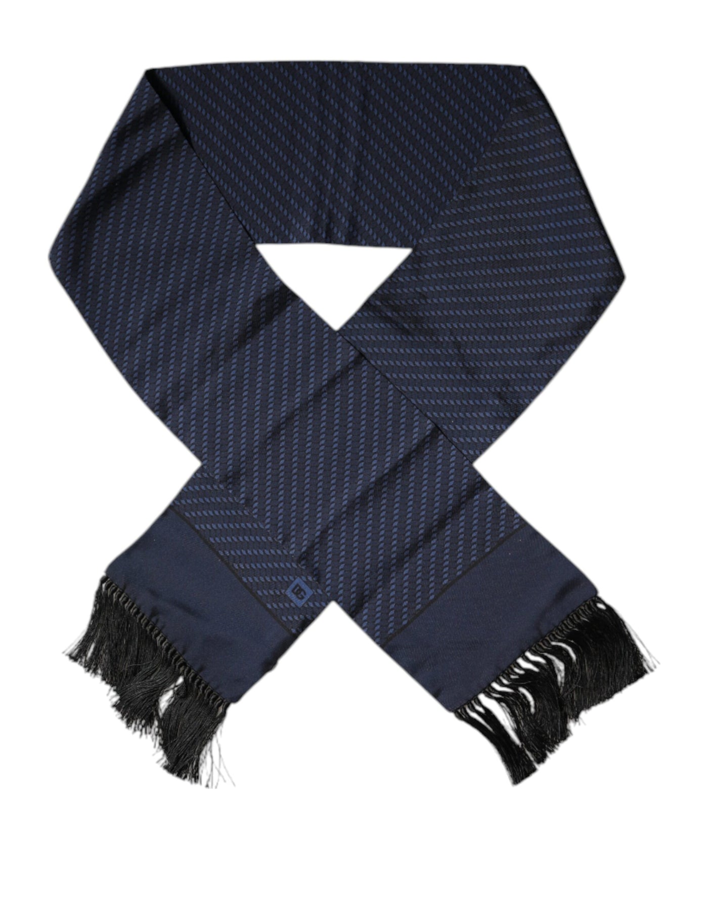 Dolce &amp; Gabbana donkerblauwe fantasiefranjes nekwikkelsjaal