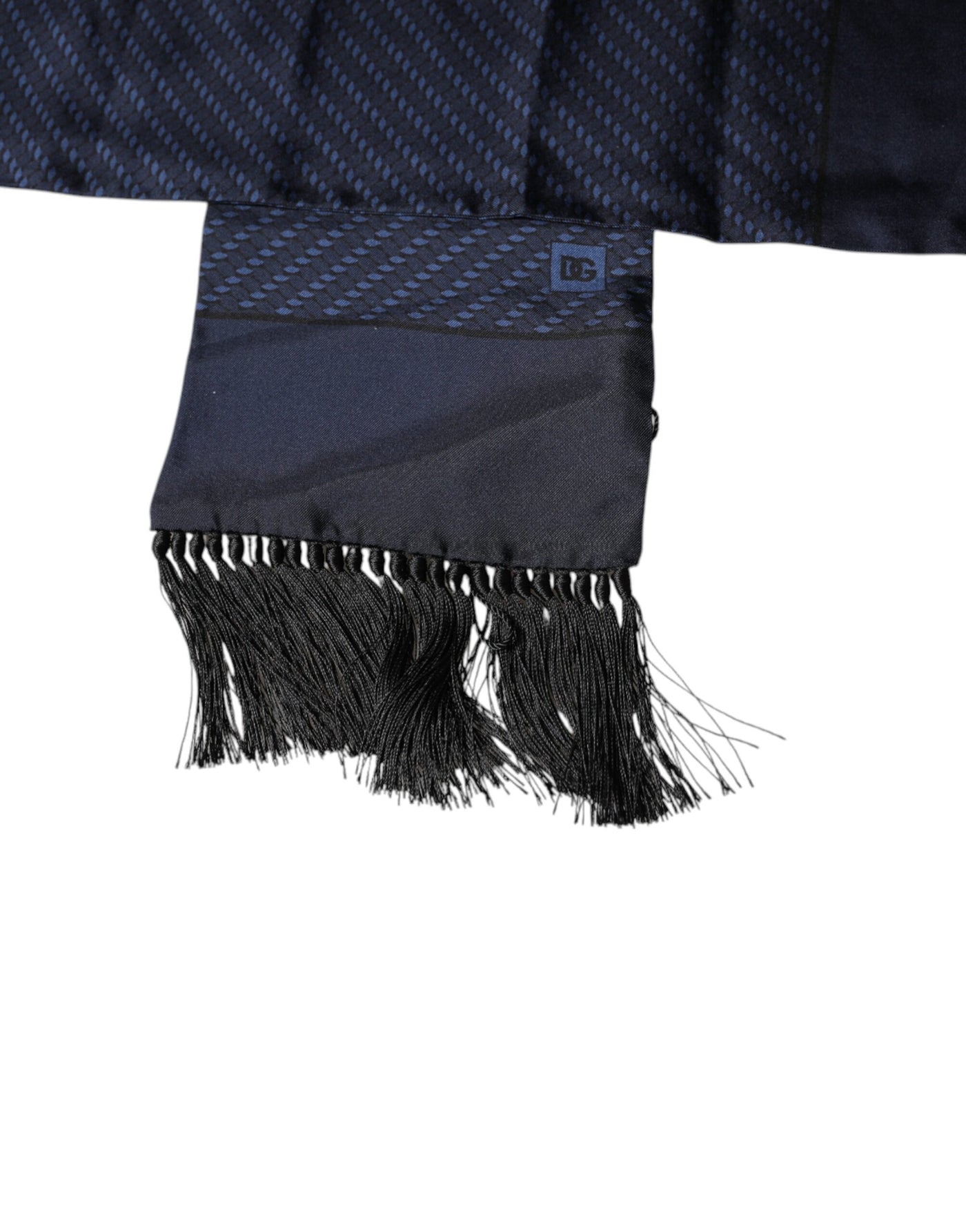 Dolce &amp; Gabbana donkerblauwe fantasiefranjes nekwikkelsjaal