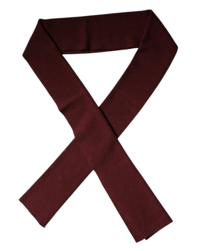 Dolce &amp; Gabbana Maroon Cashmere Skinny Nekwikkel Sjaal