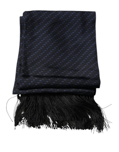 Dolce &amp; Gabbana donkerblauwe fantasiefranjes nekwikkelsjaal