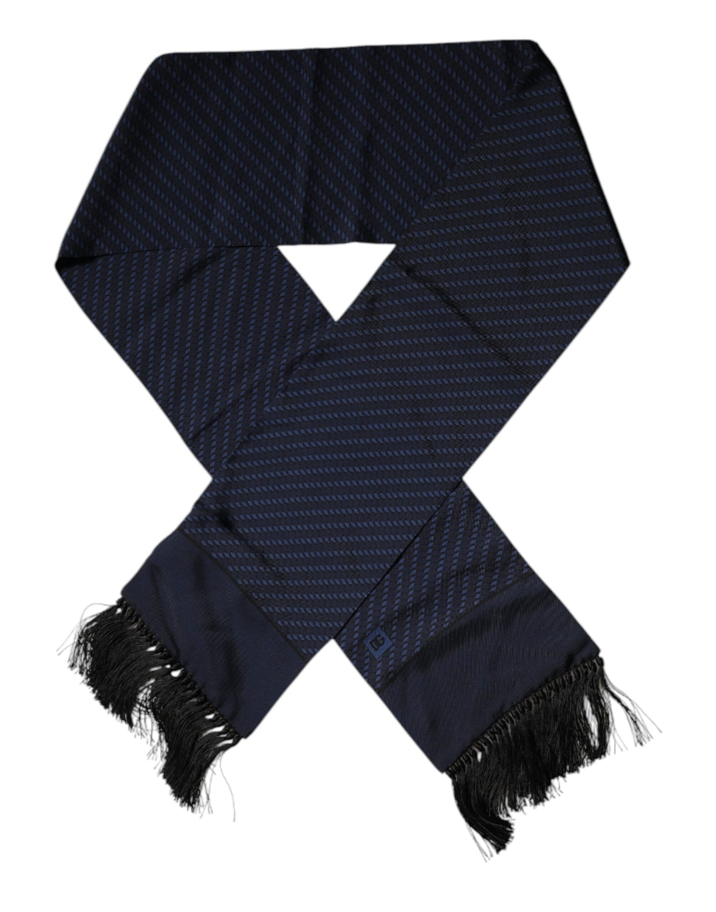 Dolce &amp; Gabbana donkerblauwe fantasiefranjes nekwikkelsjaal