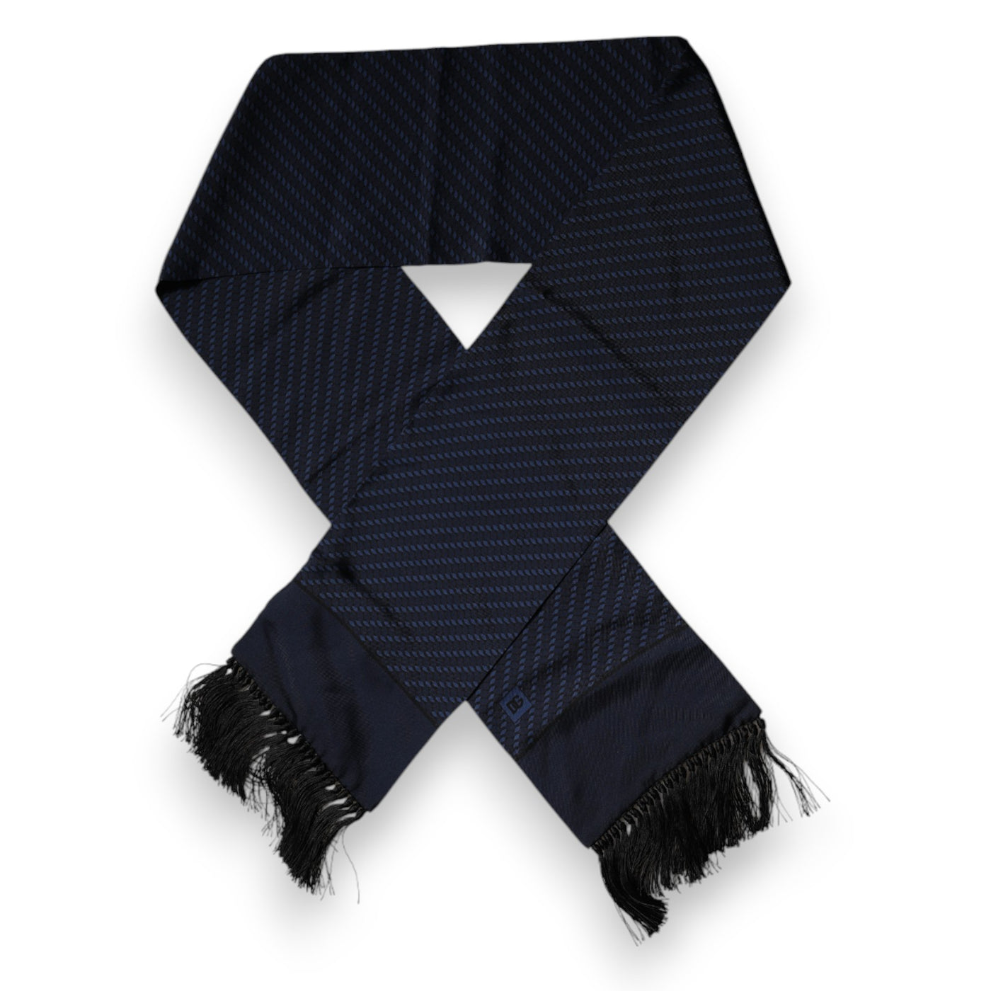 Dolce &amp; Gabbana donkerblauwe fantasiefranjes nekwikkelsjaal