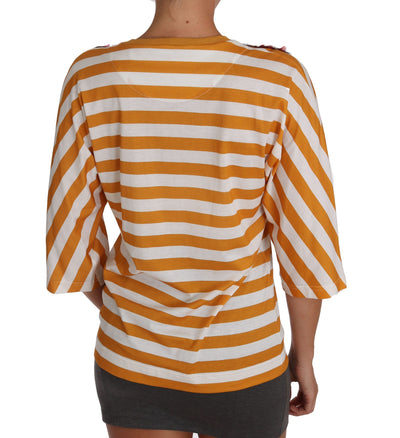 Dolce &amp; Gabbana Wit Oranje FIRENZE Top T-shirt