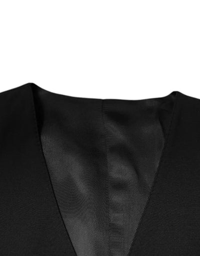 Dolce &amp; Gabbana Zwarte Wollen Formele Jurk Heren Gilet