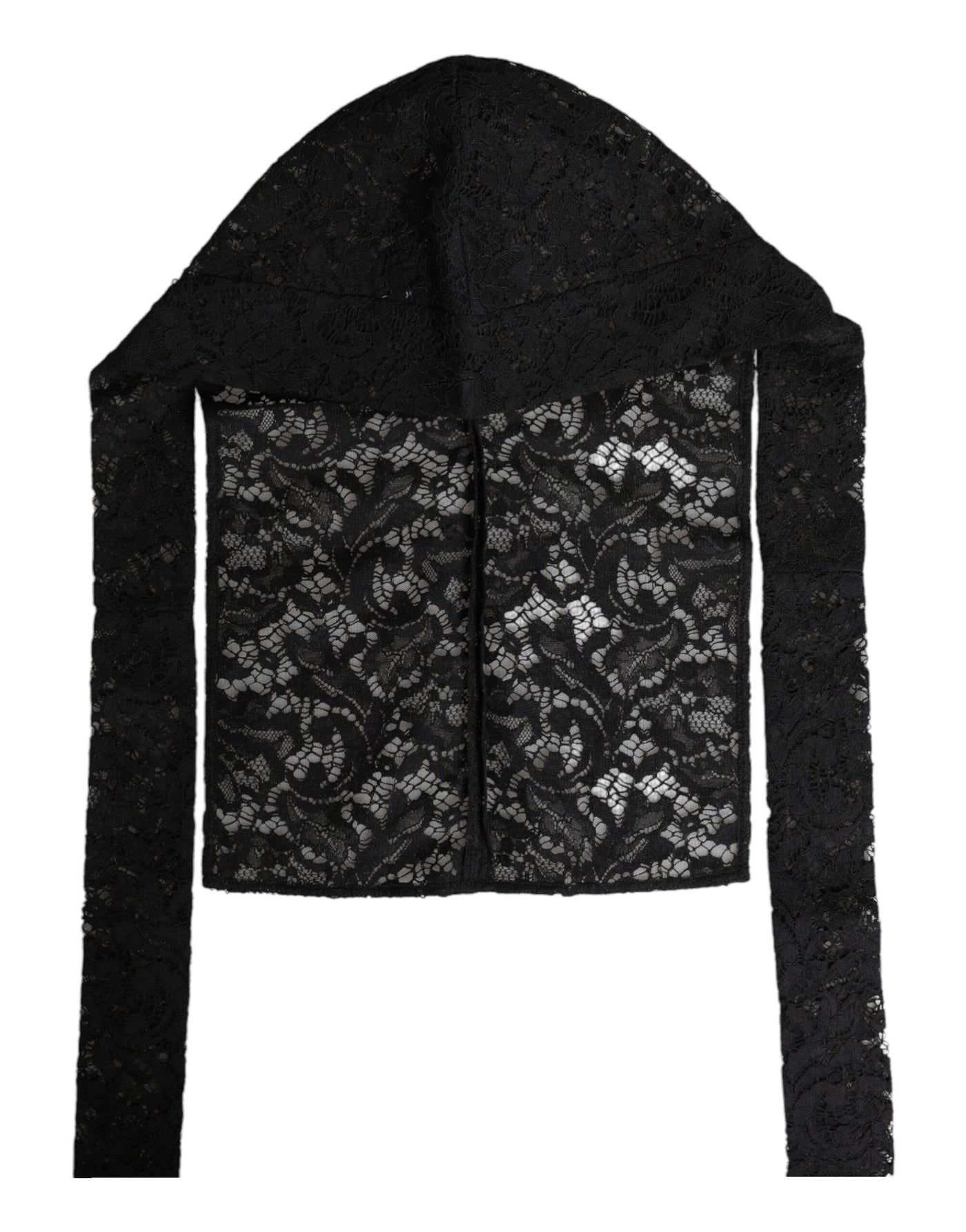 Chapeau enveloppant en dentelle florale noire Dolce &amp; Gabbana