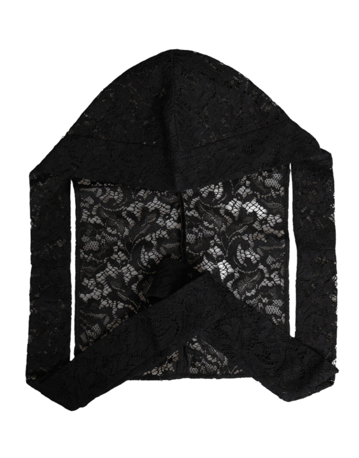 Chapeau enveloppant en dentelle florale noire Dolce &amp; Gabbana
