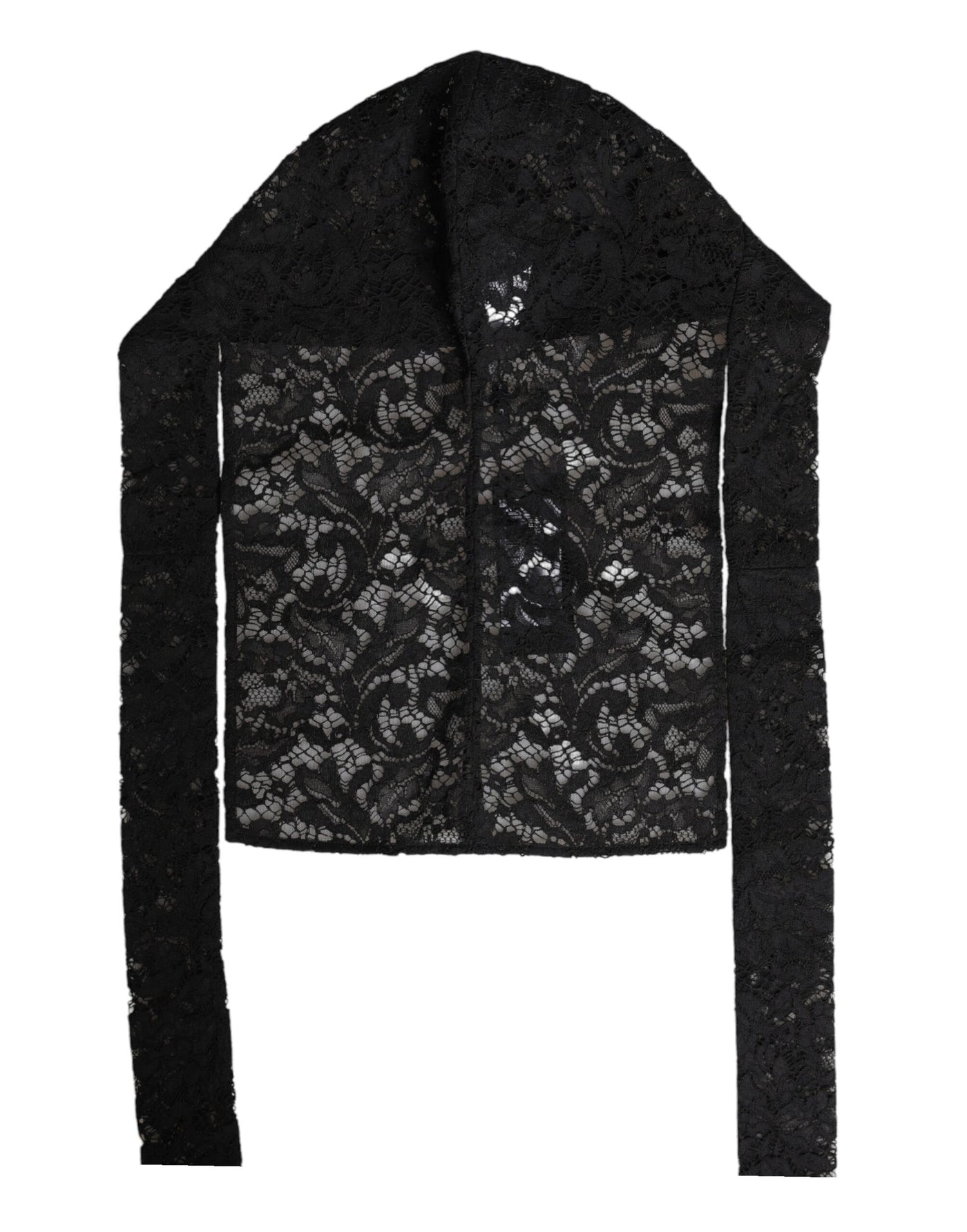 Chapeau enveloppant en dentelle florale noire Dolce &amp; Gabbana