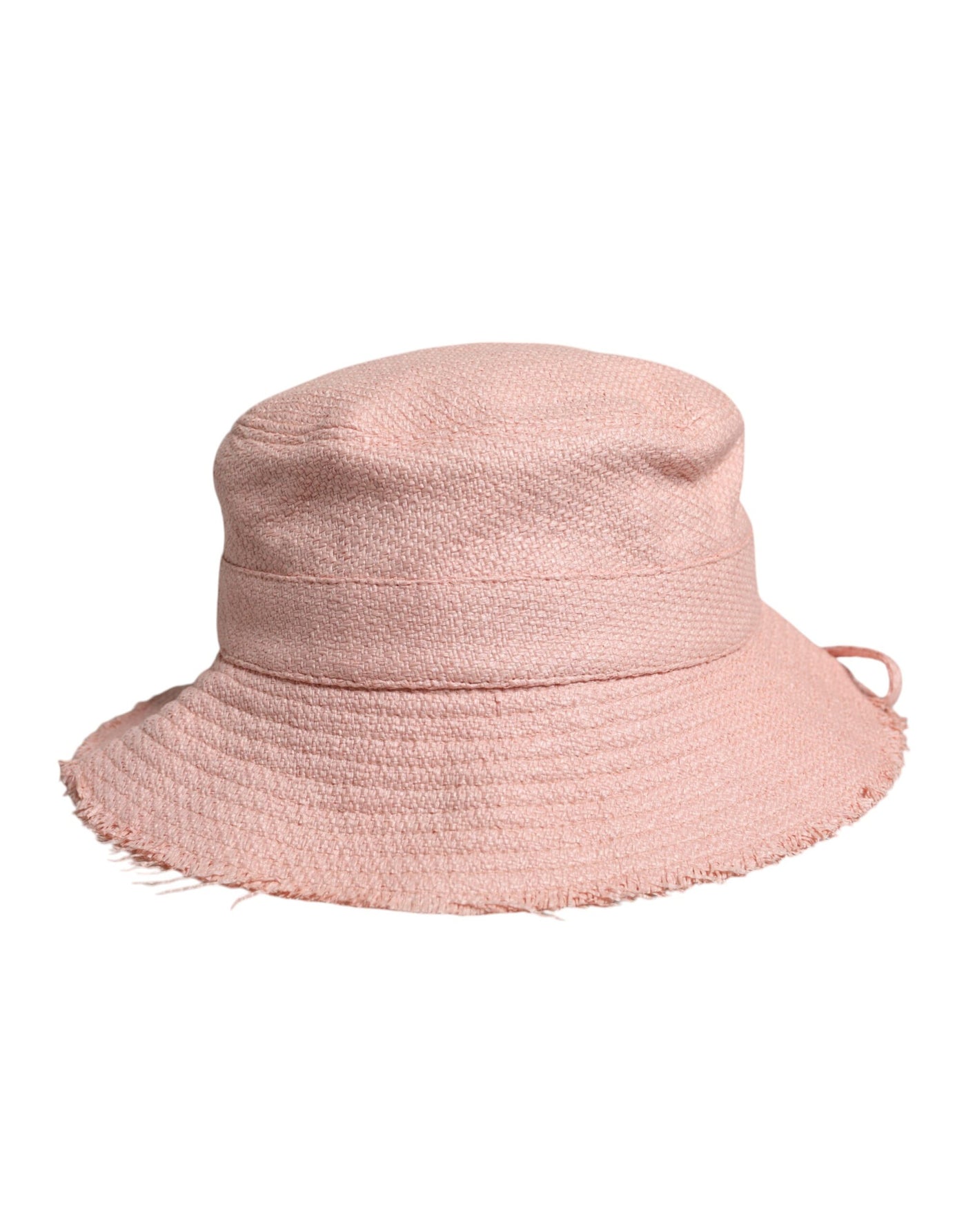 Bob à large bord en coton rose Dolce &amp; Gabbana
