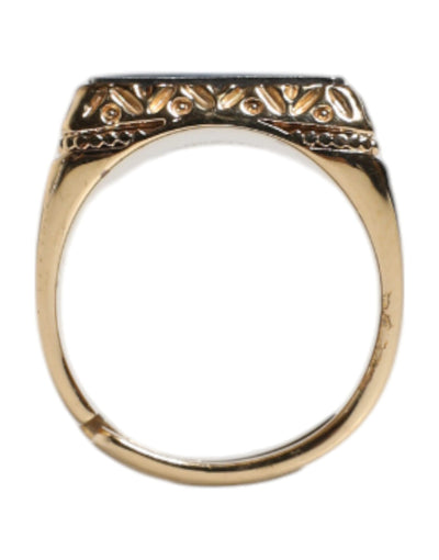Dolce &amp; Gabbana goudkleurige sterlingzilveren 925 DG kroon verstelbare ring