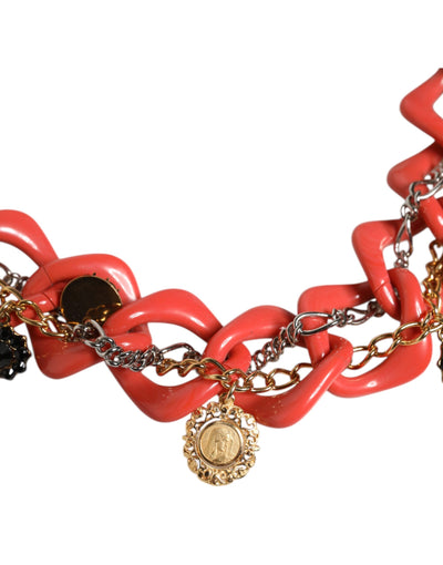 Dolce &amp; Gabbana Multicolor versierde taillekettingriem