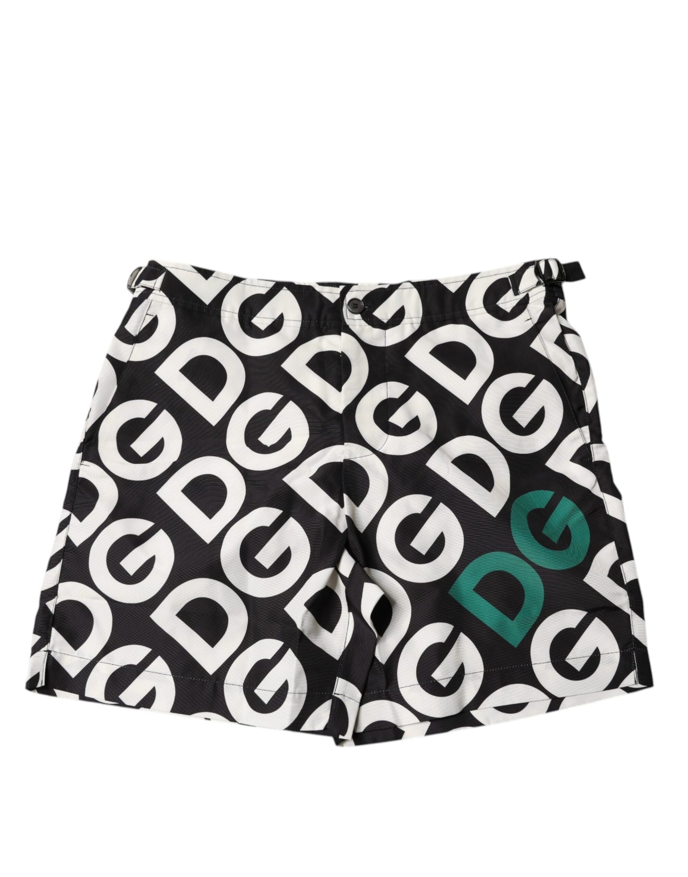 Dolce &amp; Gabbana Zwart Wit Logo Strandkleding Shorts Badmode