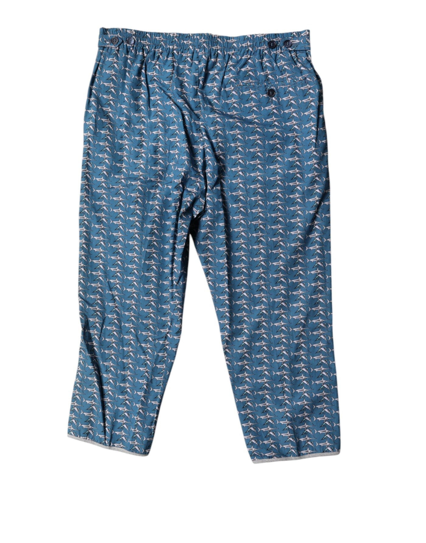 Dolce &amp; Gabbana Blauwe Haaienprint Cropped Strandkleding
