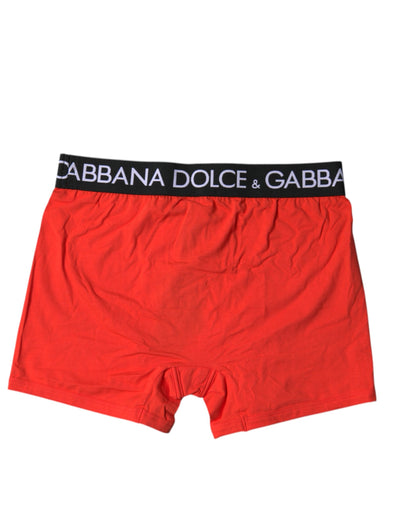 Dolce &amp; Gabbana Rode Katoenen Stretch Heren Regular Boxer Ondergoed