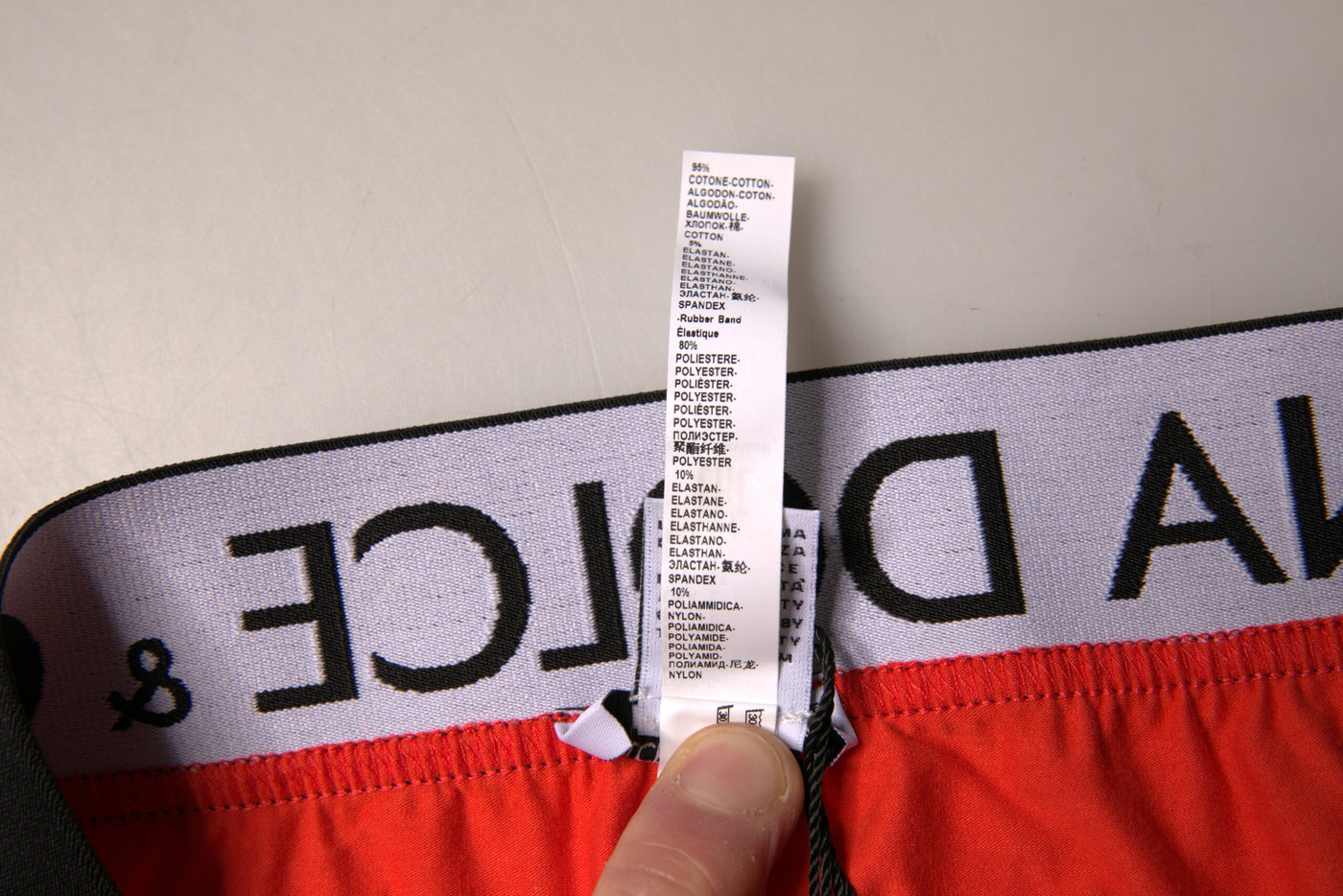 Dolce &amp; Gabbana Rode Katoenen Stretch Heren Regular Boxer Ondergoed