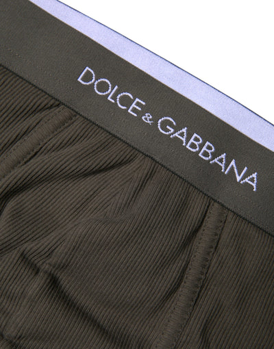 Dolce &amp; Gabbana Grijze Katoenen Heren Mid Slip Slip Ondergoed