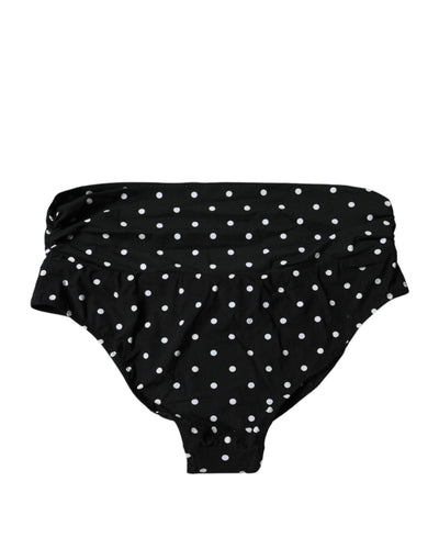 Bas de bikini noir à pois Dolce &amp; Gabbana