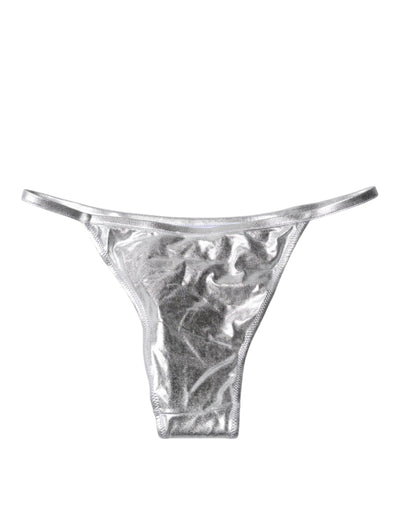 Bas de bikini Dolce &amp; Gabbana en polyester argenté