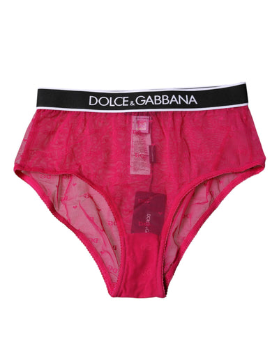 Culotte taille moyenne en nylon tulle fuchsia Dolce &amp; Gabbana