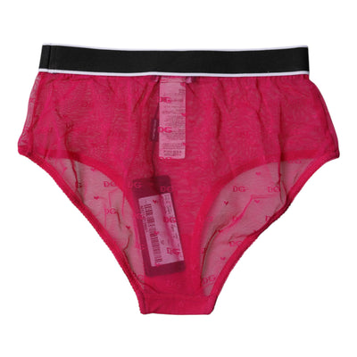 Culotte taille moyenne en nylon tulle fuchsia Dolce &amp; Gabbana