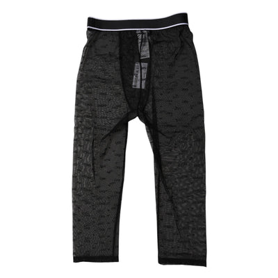 Collants courts en nylon noir Dolce &amp; Gabbana avec logo DG