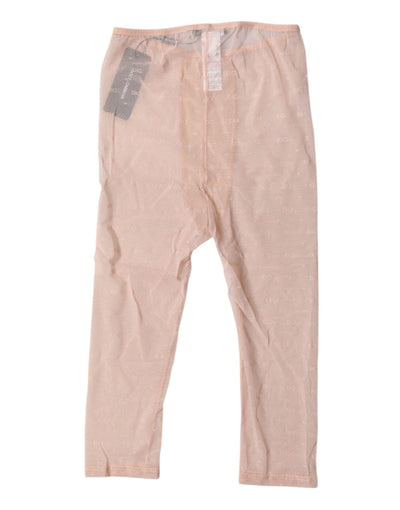 Dolce &amp; Gabbana - Collants courts en dentelle beige avec logo