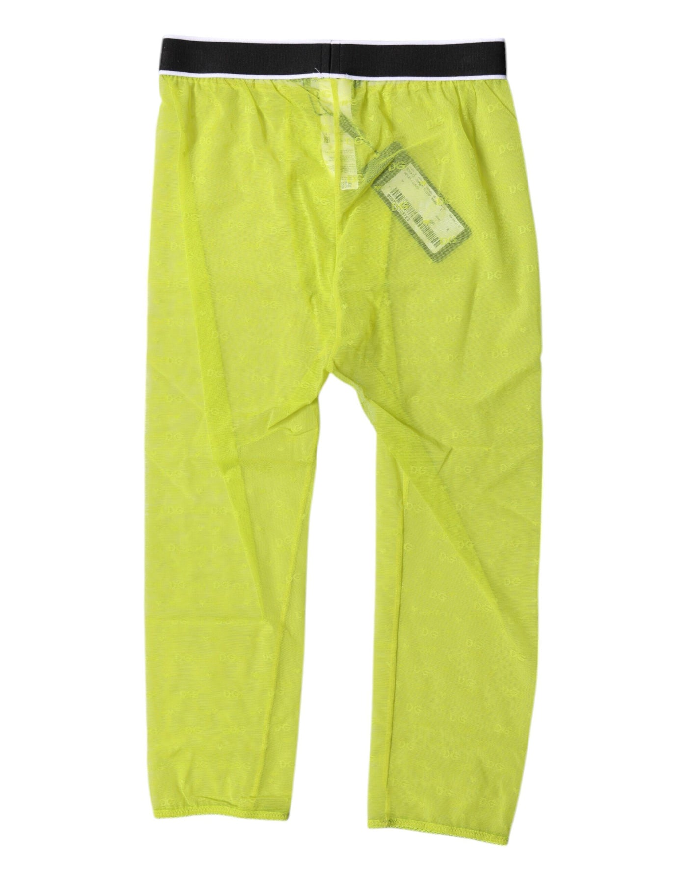 Collants courts en nylon vert Dolce &amp; Gabbana avec logo DG
