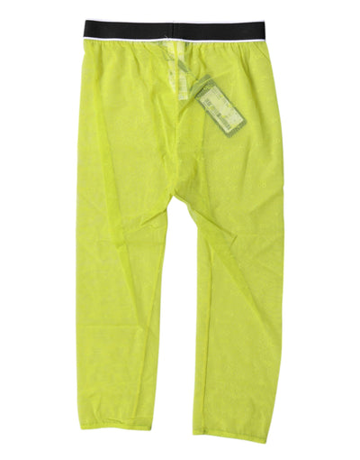 Collants courts en nylon vert Dolce &amp; Gabbana avec logo DG