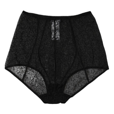 Culotte taille haute à logo noir Dolce &amp; Gabbana