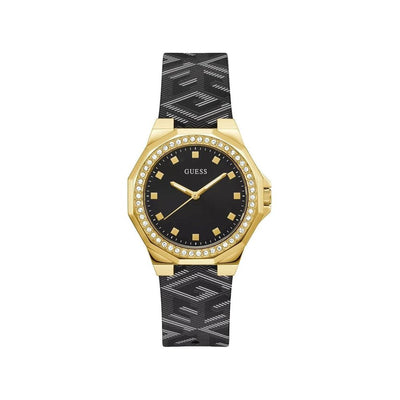 Guess Zwart Leren Horloge