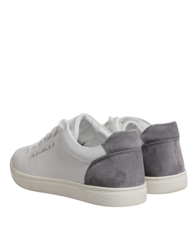 Dolce &amp; Gabbana witte suède lage sneakers