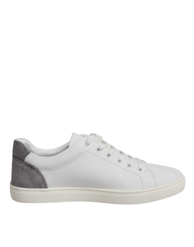 Dolce &amp; Gabbana witte suède lage sneakers