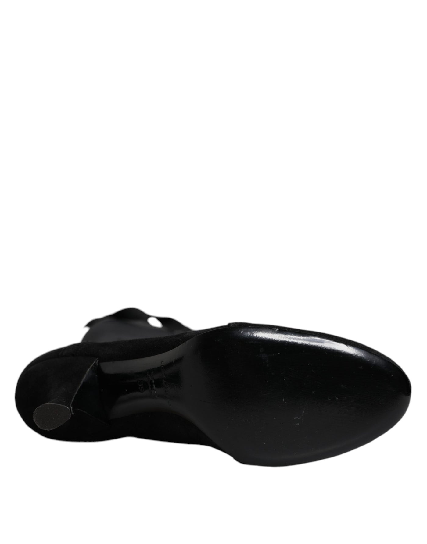 Dolce &amp; Gabbana Zwarte Veterschoenen met Hak en Hoge Laarzen