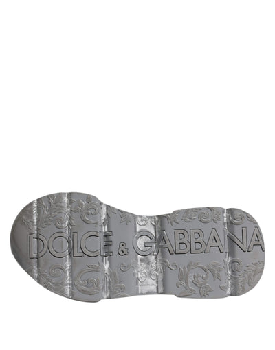 Dolce &amp; Gabbana Witte Zilveren Daymaster Lage Sneakers