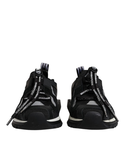 Dolce &amp; Gabbana Zwarte Mesh Sorrento Trekking Sneakers Schoenen